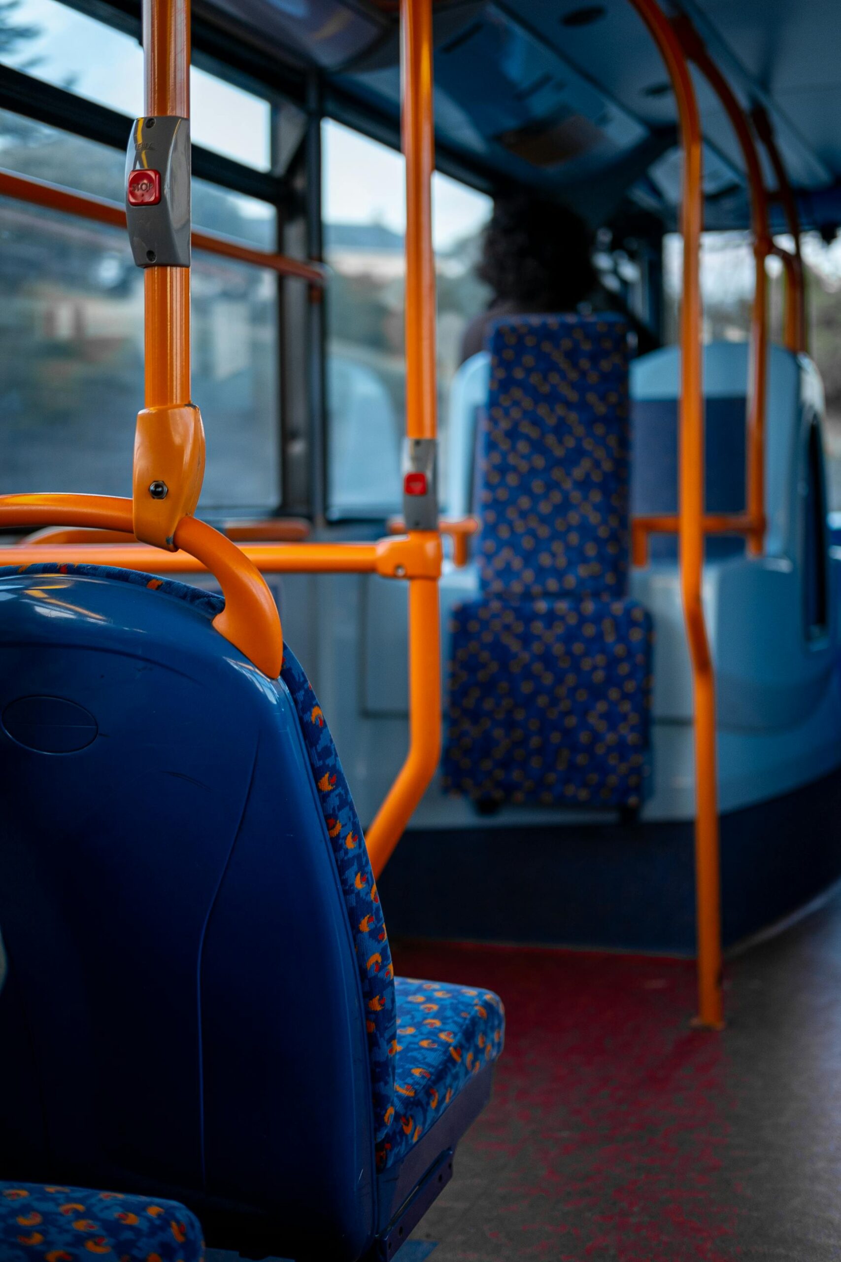 inside of a public bus