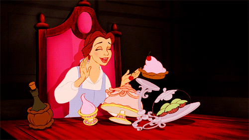  belle with food 