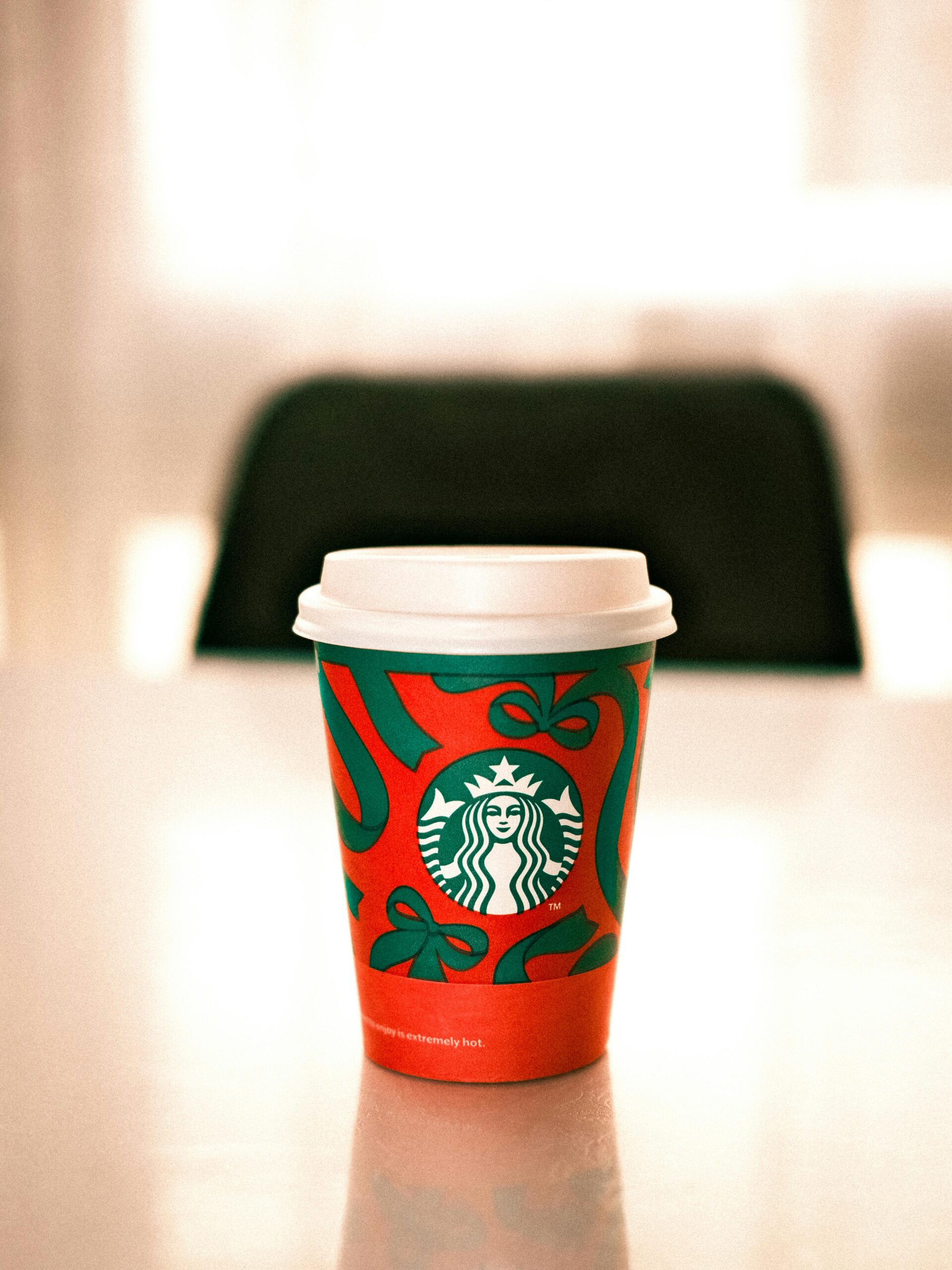 starbucks red cup on a table
