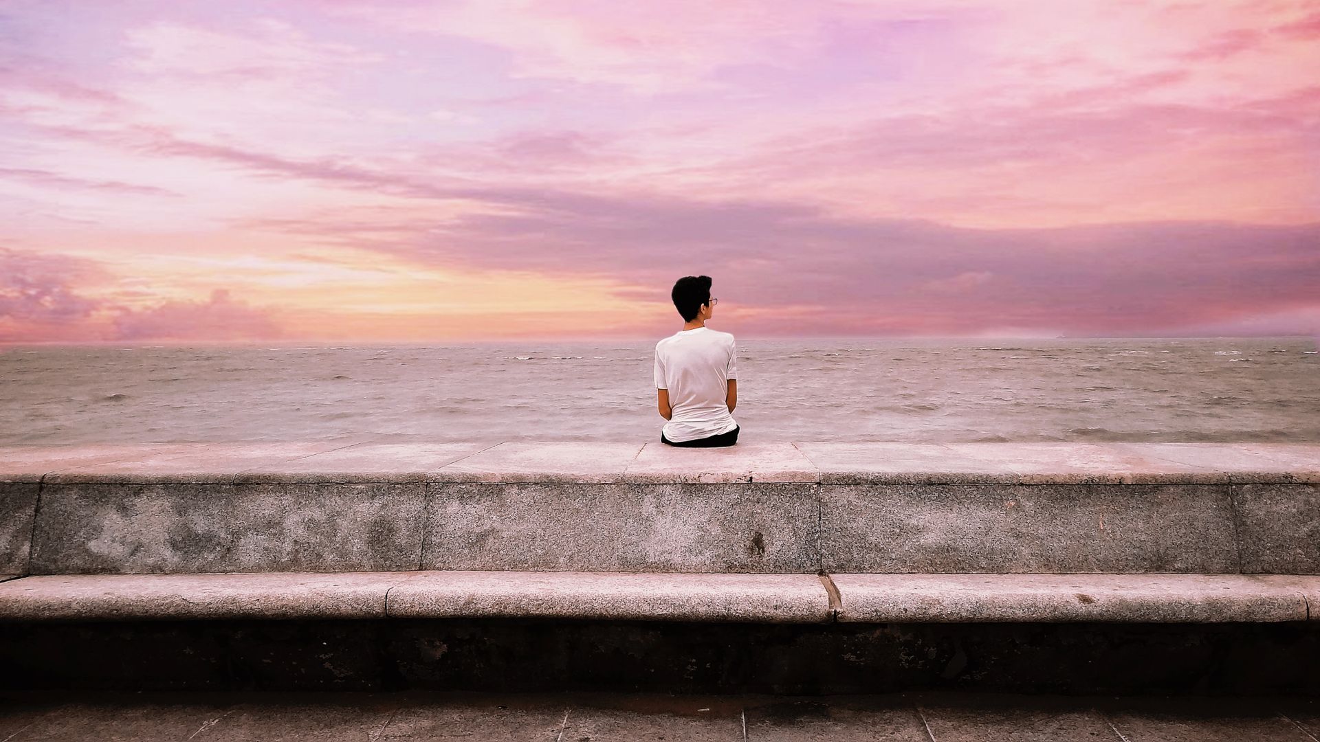 person sitting alone