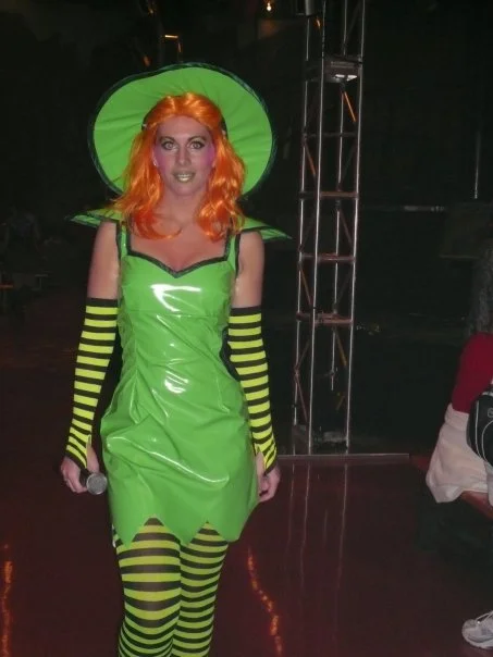 That moment you’re doing your best Beyonce strut through the audience while dressed like a Halloween cartoon hooker and your mom pops up out right in front of you to snap a picture.