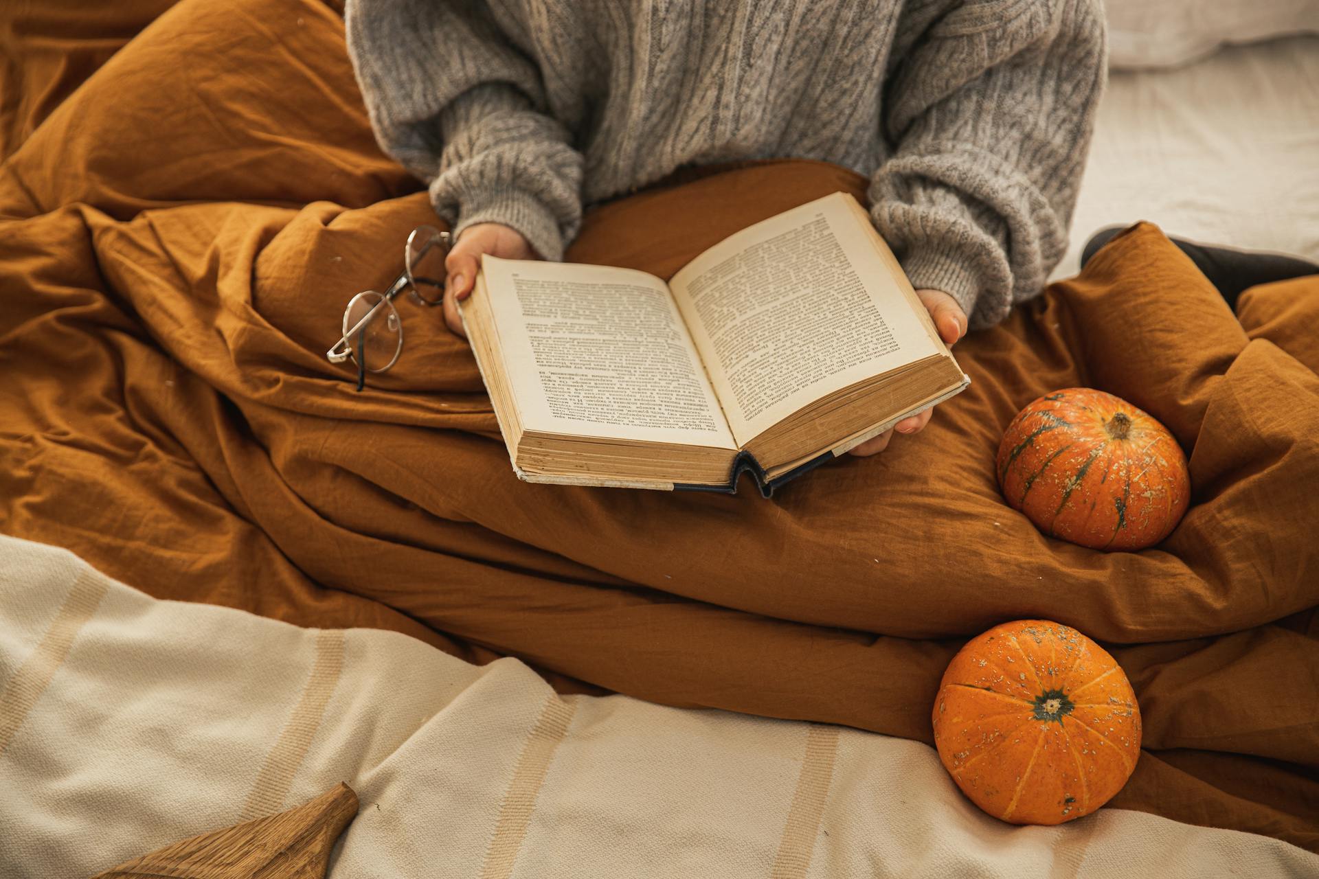 woman reading a book